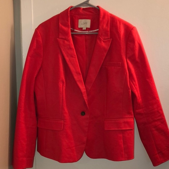 Ann Taylor Jackets & Blazers - NWOT Loft Size 14 Dark Pink Blazer